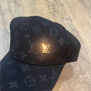 Louis Vuitton Black Monogram Cap